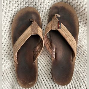 Rainbow Thick Strap Flip Flops